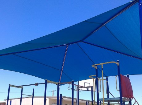 effective way to protext families from UV rays is a playground shade sails